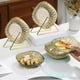 thumbnail image 5 of Juego de platos de plástico para bocadillos | Plato de almacenamiento multiusos para mesa de comedor | Bandeja de huesos dividida | Apilable duradero | Fácil de limpiar | Gran capacidad | Soporte, 5 of 6