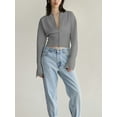 thumbnail image 2 of ZAXARRA Women Knit Cardigan Long Sleeve Button Closure Ribbed Fall Casual Jacket Sweater, 2 of 6