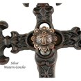 thumbnail image 4 of Urbalabs Western Cast Iron Wall Hanging Rustic Copper Cross Concho Bling Fleur De Lis, 4 of 7