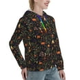 thumbnail image 6 of Daiia Pumpkin Plant Garden Pattern Women's Fashion Hoodies & Sweatshirts with Kangaroo Pocket Hooded Sweatshirt with Eye-catching Drawstrings-Medium, 6 of 7