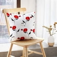 thumbnail image 5 of LALILO Throw Pillow Covers Roses With Butterflies White Accent Art Cushion Cover 18" x 18", 2 Pack, 5 of 6