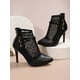 thumbnail image 5 of Fashionable Mesh Heart Shape Stiletto Heels Boots With Rear Zipper, 5 of 5