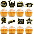 thumbnail image 6 of opvise 1 Set Cupcake Topper with Bamboo Sticks Glitter Hat 2023 Graduation Party Cake Decoration Pick Cake Supplies Pink, 6 of 7