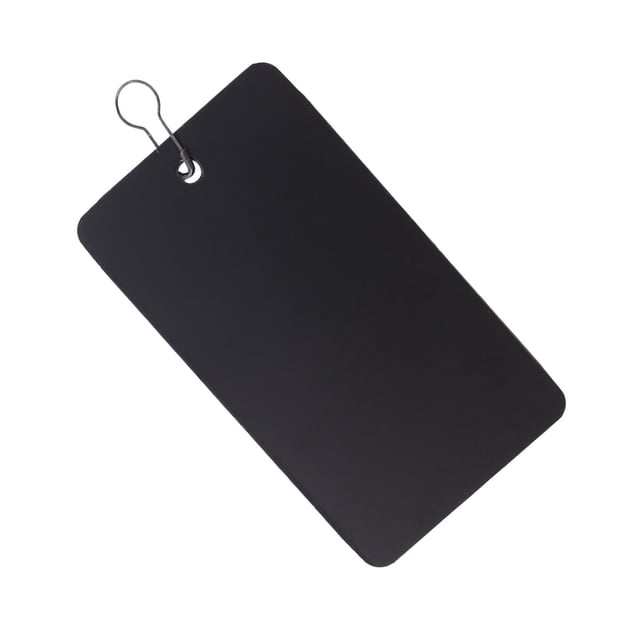 unbranded 200Ud Etiquetas Colgantes Resistentes Para Oficinas En PVC Negro Con Agujero Para Cuerda