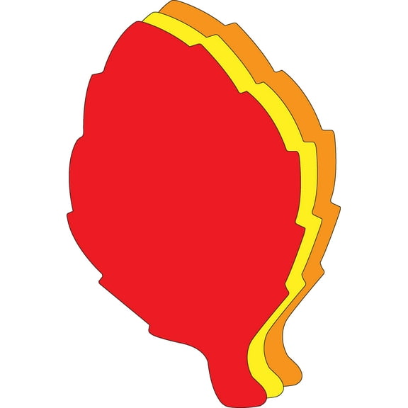 SHAPES ETC. Leaf Tri- Color Super Cut-Outs- 8” x 10”