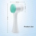 thumbnail image 6 of Silicone Manual Dual Face Wash Brush For Deep Pore Exfoliation Makeup Massaging (Blue), 6 of 8