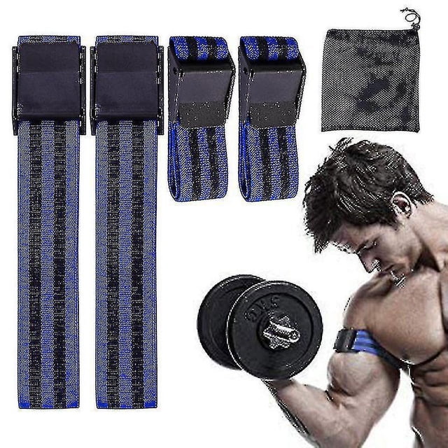 4 piezas/juego de bandas de entrenamiento de oclusión, bandas de restricción del flujo sanguíneo, correas de entrenamiento de los músculos del bíceps