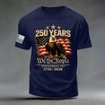 thumbnail image 5 of Ramiter 250 Anniversary USA Shirt Men USA 250th Anniversary Shirt Patriotic American Flag Eagle Tops 1776-2026 Tshirt(Dark Blue,S), 5 of 5