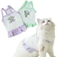 thumbnail image 1 of Paquete de 2 camisas para perro, falda, camisetas de ballet, chaleco de algodón, vestido plisado, ropa para cachorros, camisas de verano, lindas camisetas, ropa suave para mascotas para pequeños y, 1 of 5