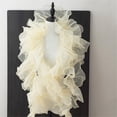 thumbnail image 2 of Yazoeia 8 Yards Organza Ruffled Pleated Lace Fabric Trim for Dress Collars Sleeves Decoration Throw Pillow, 11 CM Width Edge Gather Ruffle Trim for Applique Sewing Craft Wedding Dress CJC912-166558, 2 of 2