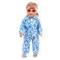 thumbnail image 3 of Pijamas de camisa con estampado Floral para muñeca americana de 18 pulgadas, ropa de muñeca para bebé recién nacido de 43 Cm, regalos de vacaciones para niños, 3 of 4