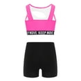 thumbnail image 2 of CHICTRY Kids Girls 2 Pcs Sporty Swimsuits Wide Straps Crop Top with High Bottoms Gymnastics Dance Outfit Pink 16, 2 of 5