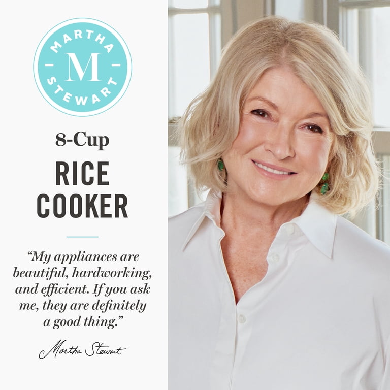 Martha Stewart 8-Cup Rice Cooker with Fuzzy Logic, Gray photo 2