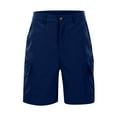 thumbnail image 5 of Kureaily Men's Casual Cargo Shorts Zip Elastic Waist Loose Fit Short, 5 of 9