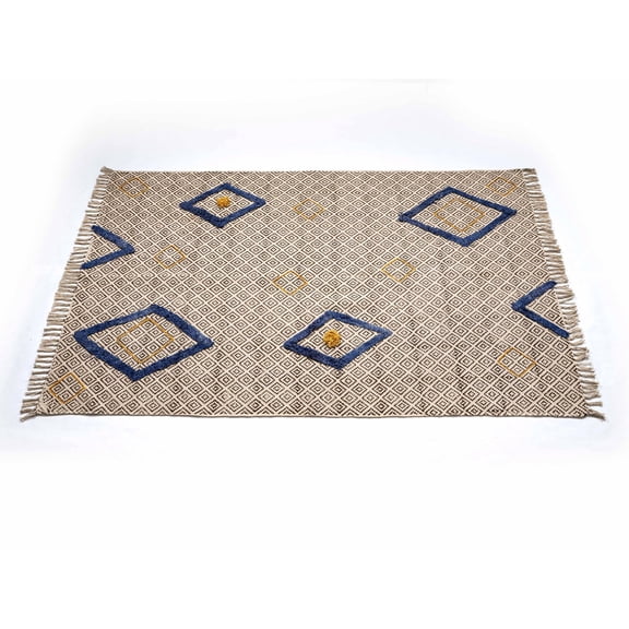 Handmade cotton rug Large area rug Floor covering carpet Rug for living room