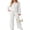 01-Light Gray, variant on JWD Women's Off Shoulder 2 Piece Knit Matching Set Long Sleeve Pullover Top with Drawstring Wide Leg Pants Light Gray L