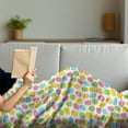 thumbnail image 3 of Easter Soft Flannel Fleece Throw Blanket, Greeting the Colorful and Fun Spring Season April Holiday Celebration with Food, Cozy Plush for Indoor and Outdoor Use, 50" x 60", Multicolor, by Ambesonne, 3 of 5