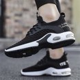 thumbnail image 3 of Men's Breathable Knit Air Cushion Running Shoes, Lightweight Lace-Up Athletic Sneakers, Shock Absorbing Comfortable Footwear for Gym, Walking, and Daily Activities, 3 of 10