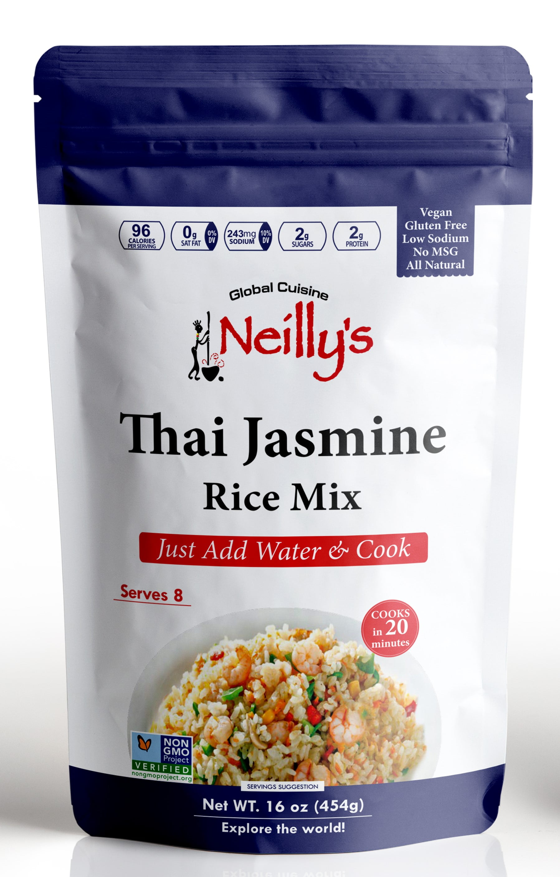 Neilly's Thai Jasmine Rice Mix - 3 - 16oz resealable bags (Serves 8)