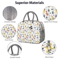 thumbnail image 4 of Womens White Cartoon Dinosaurs Knights Pattern Lunch Box for Work,Insulated Lunch Bag for Women,Loncheras Para Mujer,Leakproof Adult Lunch Bag for Work,Beach,Travel,Picnic,Camping, 4 of 7