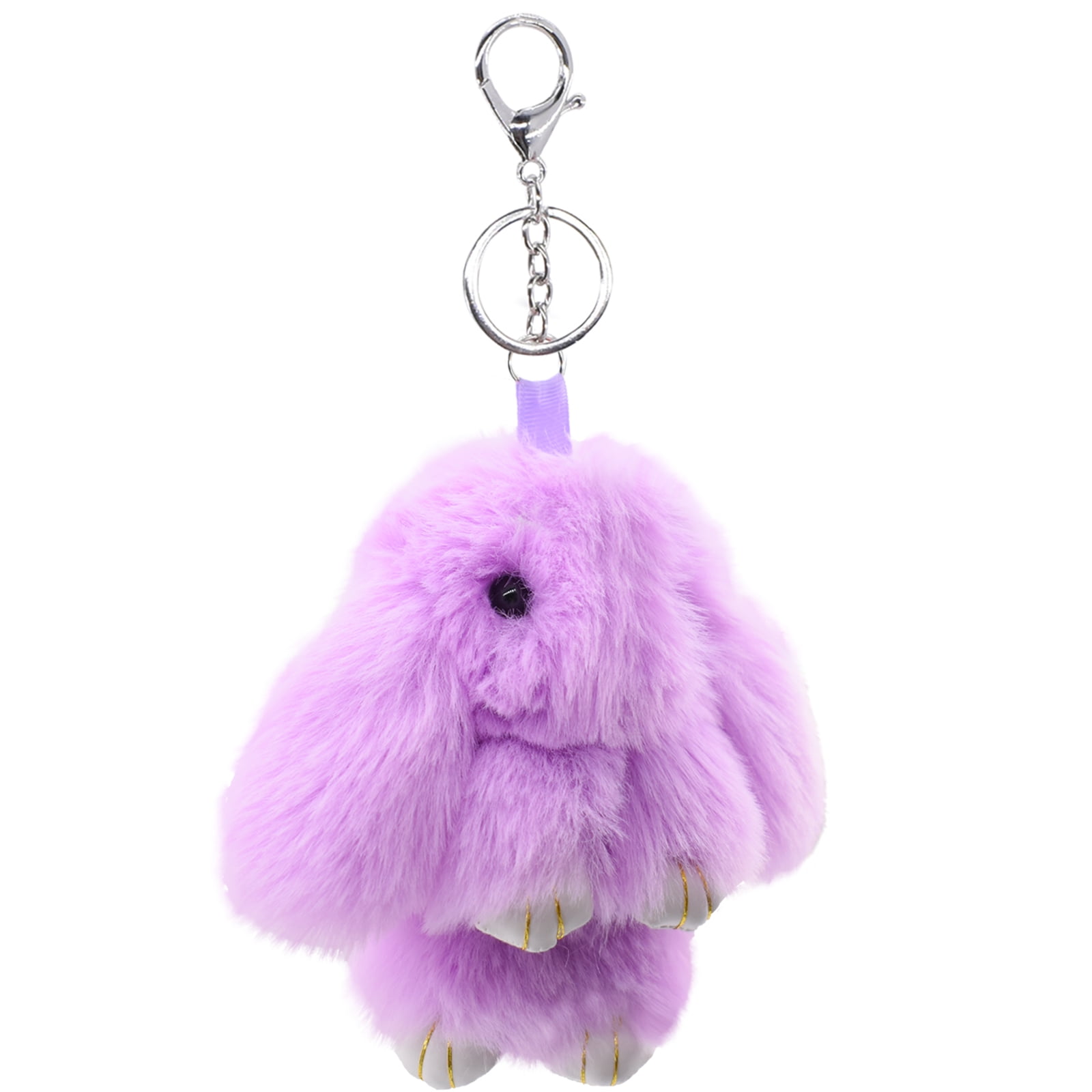 Begood Rabbit Fluffy Pom Pom Rex Bunny Keychain
