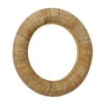 thumbnail image 5 of DecMode Coastal Brown Weaved Rattan Round Wall Mirror, 35"D, 5 of 8