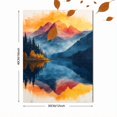 thumbnail image 3 of Qisvanset Framed Canvas Wall Art 12x16 Inch Bold Colorful Mountain Lake Modern Scenic Art, 3 of 5