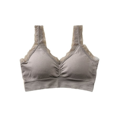 

Women Lace Beauty Back Wrap Chest Tube Top Sports Yoga Antiglare Seamless Bottoming Underwear Support Bra