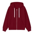thumbnail image 6 of QQZ Relaxed Fit Zip Up Hooded Sweatshirt Women, Zip Up Sweatshirt Women, Fall Travel Gym Business Casual Daily Outfits, 6 of 6
