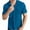 Blue, variant on Besolor Men's Casual Button down Shirts Collared Short Sleeve Striped Textured Summer Beach Vacation Shirt Tops