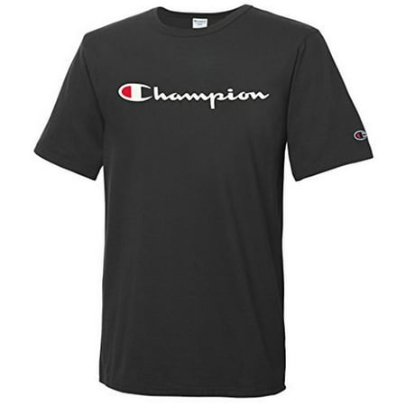 - Champion Mens Short Sleeve Jersey Tshirt, Black