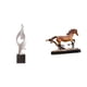 thumbnail image 1 of Estatua de arte abstracto, escultura moderna de resina, figura de caballo en miniatura, adorno coleccionable de resina ligera, estatua de animal adecu, 1 of 8
