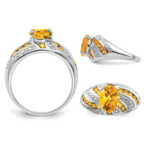 Natural citrine deals ring