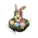 thumbnail image 3 of Cesta de conejo de Pascua tejida, figuras de conejo, regalo de Pascua de mimbre, cesta de dulces con forma de huevo de conejo para balcón, 3 of 9