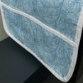 thumbnail image 3 of Blue Paisley Microwave Oven Cover, Bicolor Tones Intricate Buta Elements Pointy Petals Leaves Graphic, Water Resistant Organizer with Pockets Kitchen, 36" x 12", Pale Blue and Sky Blue, by Ambesonne, 3 of 4