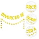 thumbnail image 3 of 2 unids divorciado AF divorciado party decorativo brillante banners fiesta de fiesta (dorado), 3 of 6