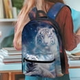 thumbnail image 5 of Psesaysky Galaxy White Tiger PPrint Kids Backpack for Teen Boys Elementary Primary School Bookbags 17" Inch Computer Bag for Back to School Gifts Back Pack for Junior Student, 5 of 7