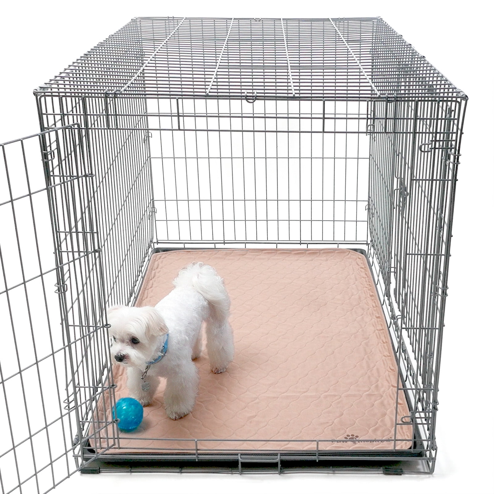 2ct Paw Inspired Dog Crate Pads Mats size 47x29” for Use with 48” Kennel and Crate | Washable Waterproof Dog Pee Pads