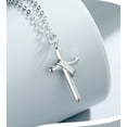 thumbnail image 2 of Leander Cross Ring Necklace, Faith Ring, Jesus Christ Cross Chain and Ring, Unisex, 2 of 7
