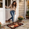 thumbnail image 4 of Fall Entrance Mat Faux 3D Flat Printed Pumpkin Floor Mat, Chestnut Pumpkin House for Home Yard Front Door, 4 of 6