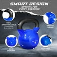 thumbnail image 2 of Yes4All 65 lb Heavy Kettlebell Vinyl Coated Cast Iron for Dumbbell Weights Exercises, Hand and Heavy Weights Gym, Fitness, Full Body Workout Equipment Push up, Grip and Strength Training, Blue, 2 of 5