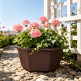 thumbnail image 4 of Shallow Succulent Plant Pots, Shallow Planter with Tray and Drainage Holes, Decorative Plastic Planters for Indoor and Outdoor Gardening, Succulent pots for Succulents Cactus and Herbs, 4 of 6