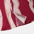 thumbnail image 4 of Camisas Y s Camisa casual de verano con estampado de olas para hombre Camisa de manga corta con cuello vuelto (Red, L), 4 of 5