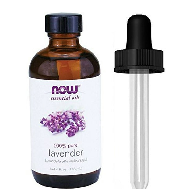 Now, 100 Pure Lavender Essential Oil, Aromatherapy, 4oz + 1 Dropper