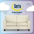 thumbnail image 2 of Serta Copenhagen 61" Rolled Arm Sofa, Easy Care Polyester,  Loveseat or Couch for Small Spaces, ButterCream, 2 of 16