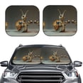 thumbnail image 2 of Windshield Sun Shade, Surreal Weightlifting Snail Foldable Car Sun Shade Windshield for Front, 2 Pieces, 2 of 7