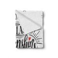 thumbnail image 2 of Saying Soft Flannel Fleece Throw Blanket, Vintage Calligraphy a Laugh is Sunshine in the House with Curlicues Leaves, Cozy Plush for Indoor and Outdoor Use, 70" x 90", Black and White, by Ambesonne, 2 of 6