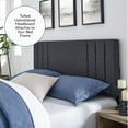 thumbnail image 3 of Modern Sleep Frazier Channel Tufted Upholstered Headboard, Gray and Full, 3 of 11