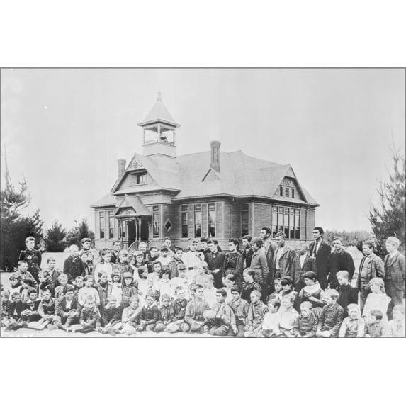 24"x36" Gallery Poster, group of students San Fernando Valley, California, ca.1889