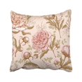 thumbnail image 1 of ABPHQTO Blanco Floral Vintage Lujo con flores detalladas Blooming Peony Pink Boho Botanical Chic Funda de almohada 45x45 cm, 1 of 1